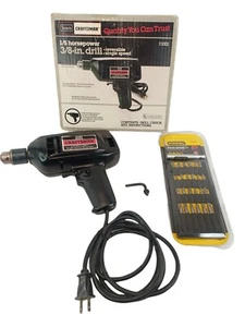Taladro reversible Sears Craftsman 3/8" años 70 con juego de herramientas sellado) modelo 315.10010 - Imagen 1 de 12