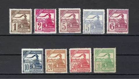Honduras 1898 Sc# 103-10 set Train Railroad FORGERY MNG Cover