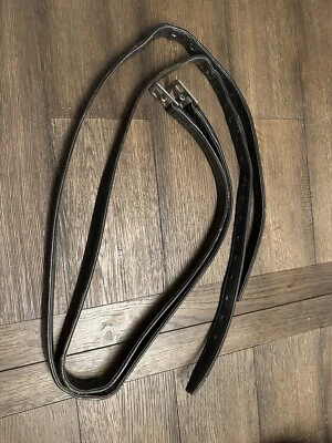 Horse Tack - 63” Black English Saddle Stirrup Leathers  - Image 1 of 4