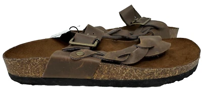 Sandalias cómodas sin cordones con correa trenzada con aerógrafo Sonoma para mujer marrón talla: 6 98X Foto 1 de 4