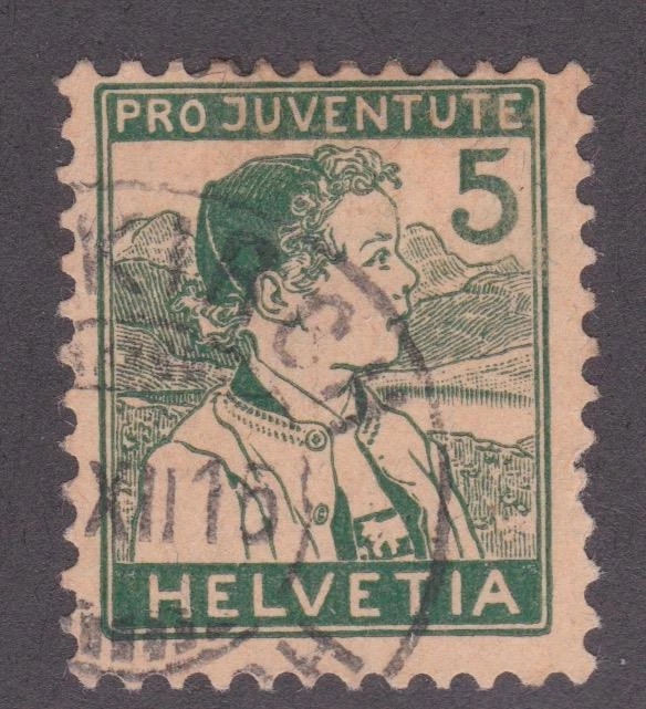 Suiza 1915 # B2 - Niño de Appenzell - Pro Juventute Usado semipostal Foto 1 de 1