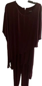 Mono Four Girlz Mujer M 12-14 Borgoña Una Pieza Gasa Cremallera Pantalón Traje Nuevo - Imagen 1 de 22