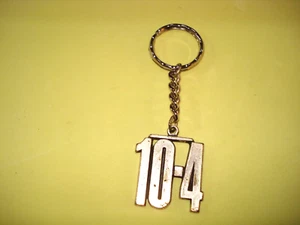 Vintage Silver Tone Metal  CB 10-4  Key Chain-Ring 80's - Picture 1 of 2