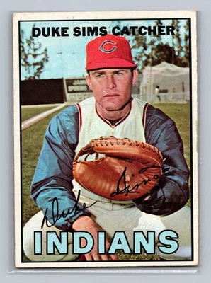 1967 Topps  Duke Sims #3 - Cleveland Indians - EX - Image 1 of 2