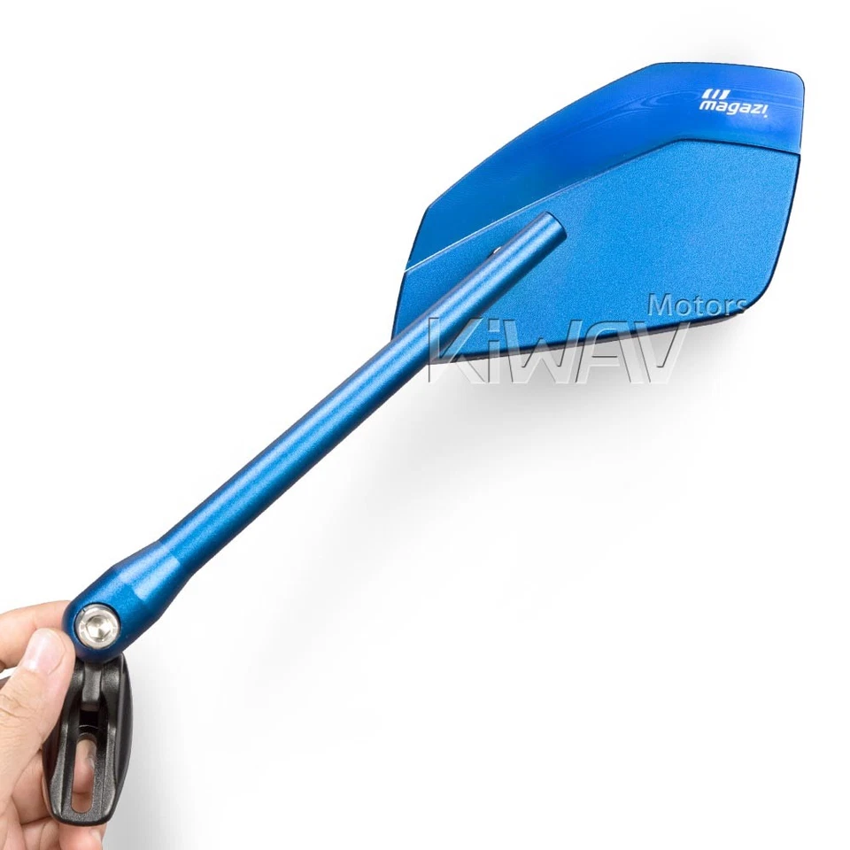 Espejos retrovisores carenado azul CLEAVER base convexa negra para Ducati 959 1299 Panigale 16' Foto 1 de 4