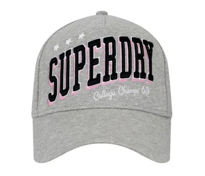 SuperDry Baseball Cap Hat One size Grey Black Pink 100% Cotton Unisex G90101MT - Picture 1 of 5