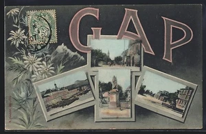 CPA Gap, monument, fontaine, vue de la rue 1907 - Picture 1 of 2