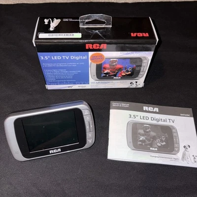 RCA DHT235C DTV Portable 3.5" LED Digital Handheld Color TV - New - Tested  - Image 1 of 4