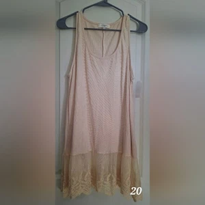 Neu mit Etikett Umgee cremefarbenes Minikleid mit Spitzenbesatz Damen Spitze Fairycore Boho Western Konzert - Bild 1 von 5