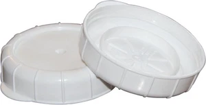 Milchflaschenverschlüsse aus Glas - 12 Stück - nur passend für Flaschen mit 48 mm, weiß  - Bild 1 von 3