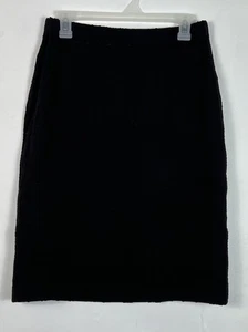 St. John 4 Mini Falda Lápiz Clásica Tejida Santana Negra Cápsula de Carrera Clásica - Imagen 1 de 7