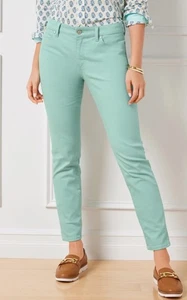 Talbots Womens Slim Ankle Jeans Cool Mint Green Size 12 - Picture 1 of 8