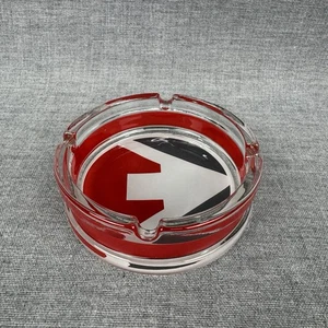 Marlboro Miles Promo Ashtray 4" Round Clear Glass Red Arrow 2008 - Picture 1 of 8