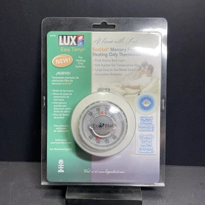 New Lux Easy Temp THC10 Heating Mechanical Thermostat Lighted Display Pls *Read* - Image 1 of 2