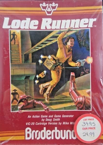 COMMODORE VC-20/VIC-20 -- LODE RUNNER (BRODERBUND - CARTRIDGE) #NOS #SEALED - Picture 1 of 8