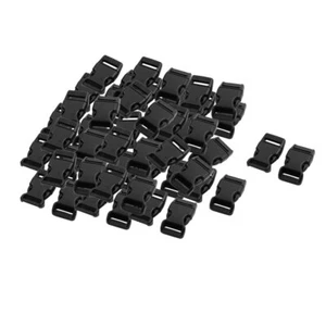 Plastic Backpack Strap Connecting Side Quick Release Buckles Black 15mm 50pcs - Picture 1 of 3