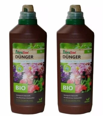 Bio Dünger 2 x 1 Liter für Zimmer-, Balkon- und Gartenpflanzen Flüssigdünger - Bild 1 von 2