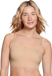 True & Co. Women True Body Scoop Neck Bra Nude Removable Pads Adjustable Large - Picture 1 of 3