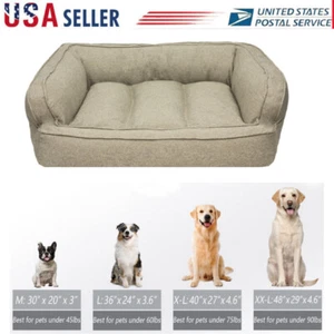 Memory Foam Sofa and Couch Style Pet Bed for Dogs and Cats Super Soft Mat Pad - Picture 1 of 4