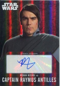 Star Wars Evolution 2016 Autograph Card Rohan Nichol as Captain Antilles