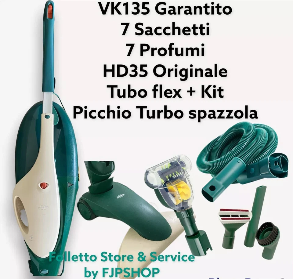 FOLLETTO VK135 RIGENERATO CON HD35 VORWERK TUBO PICCHIO ACCESSORI RICONDIZIONATO - Immagine 1 di 4