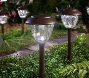 Energizer LED Solar Pathway Lights - 10 Pack of Outdoor Solar Lights Bronze - Picture 1 of 7