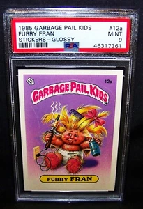 GARBAGE PAIL KIDS, 1985, 1st Series, #12a Furry FRAN - GLOSSY, OS1 - PSA 9, MINT - Picture 1 of 3