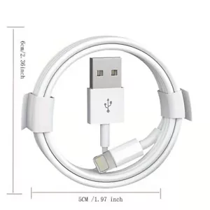 Kabel złącza USB do 8-pin Szybka ładowarka (1m) do 16 14 13 12 Pro Max USA - Zdjęcie 1 z 9