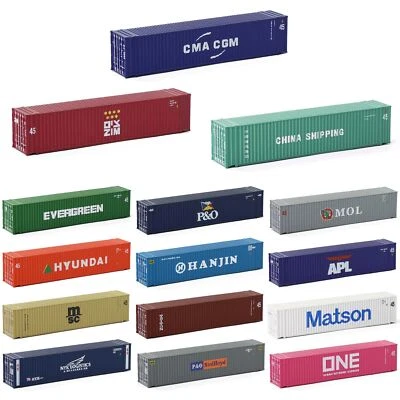 Evemodel N Gauge 45ft 1:160 Shipping Container 45' Cargo Box with Magets C15010 - Image 1 of 4