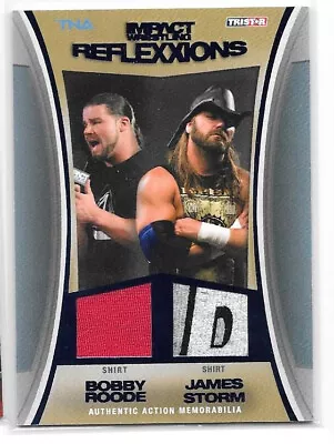 2012 TRISTAR TNA Impact Reflexxions Dual Memorabilia Blue #M27 Roode Storm /25 - Image 1 of 2