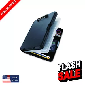 Lightweight Polypropylene Storage Clipboard with Snap Closure & Low Profile Clip - Picture 1 of 8