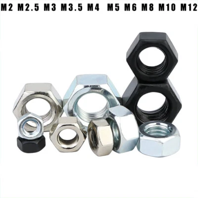 M2 M2,5 M3 M3,5 M4 M5 M6 M8 M10 M12 Sechskantmuttern Mutter Sechskantmutter - Bild 1 von 4