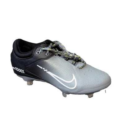 Botines de softbol Nike Hyperdiamond 4 Elite para mujer 9 negros grises fríos CZ5917-001 Foto 1 de 4
