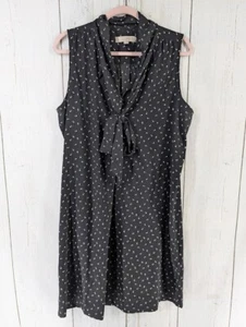 Loft Size XL Black White Animal Paw Print Sleeveless Womens Dress - Picture 1 of 8