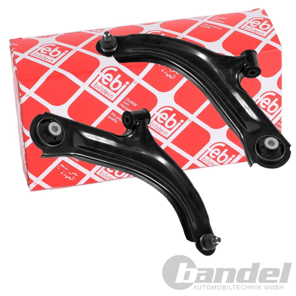 2x FEBI FRONT LOWER WISHBONE ARMS fits NISSAN MICRA III (K12) - Image 1 of 1