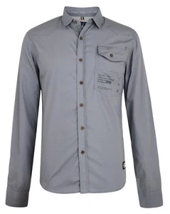 Camisa Smith & Jones Para Hombres Manga Larga Ajustada Lisa Informal S Gris - Imagen 1 de 1