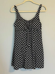 CROFT & BARROW DAMEN EINTEILER BADEKLEID. GRÖSSE: 12 SCHWARZ & WEISS GEPUNKTET - Bild 1 von 4