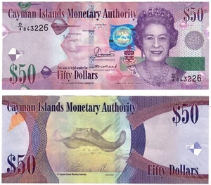 2022 Cayman Banknote 50 Dollar P46 UNC D/4 Commemorative - Picture 1 of 1