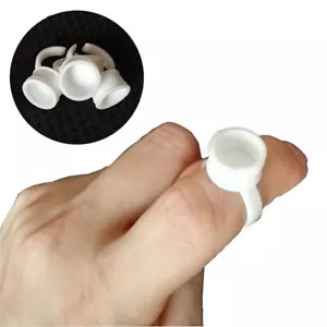 300x Pigment Rings Tattoo Ink Cup Makeup Ring Glue Holder Permanent Microblading - Picture 1 of 9
