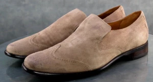 Auri Massimo Herren Budapester Halbschuhe Handarbeit Schuhe Größe EU 44 US 10,5-11 Wildleder - Bild 1 von 11