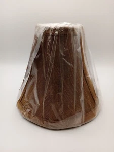 Beaded Fringe Boho Mini Lamp Shades Elegant Camel Brown 7" Chandelier - Picture 1 of 8