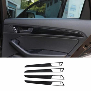 Fit For Audi Q5 2009-2016 2017 ABS Carbon Fiber Inner Door Panel Strip Trim 4PCS - Picture 1 of 5