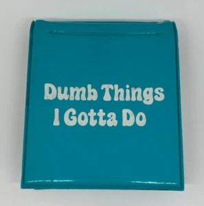Cubierta de vinilo retro vintage recargable años 70 bloc de notas "Dumb Things I Gotta Do" - Imagen 1 de 5