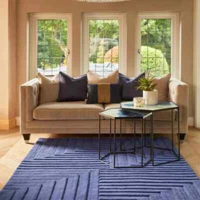 New Abstract Designer Hand tufted Area Rugs Modern Rug 100% Woolen Carpet - Image 1 of 4