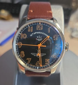 Men's Pilots Chronograph Watch Sturmanskie Russian New With Box - Picture 1 of 16