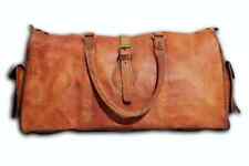 Pure Leather Handmade Travel Duffle Men Vintage Luggage Overnight Weekend Bag
