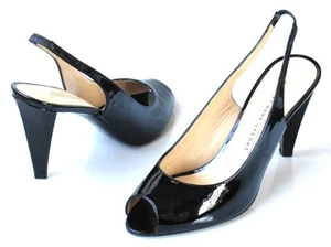 MARC JACOBS Negro Charol Talla US 8.5 8 Zapatos Tacones Cordones Italia 38.5 - Imagen 1 de 4