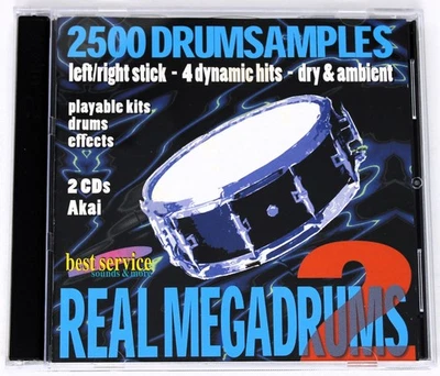 Best Service Real Megadrums Akai & Audio Format Sound Library/Sampling 2 CD - Bild 1 von 4