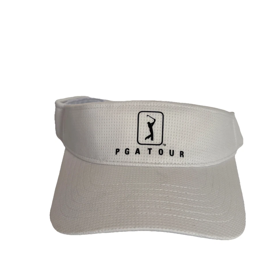 NUEVO CON ETIQUETAS PGA TOUR Blanco y Negro Visera Ajustable Sombrero Golf Foto 1 de 4