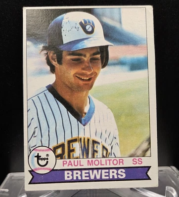 1979 Topps Paul Molitor 2-й год No24 Маленькие морщины снизу центр мягкие углы HOF - Изображение 1 из 3